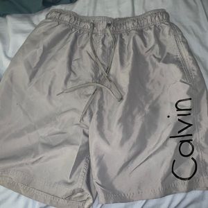 Calvin Klein gray swim shorts